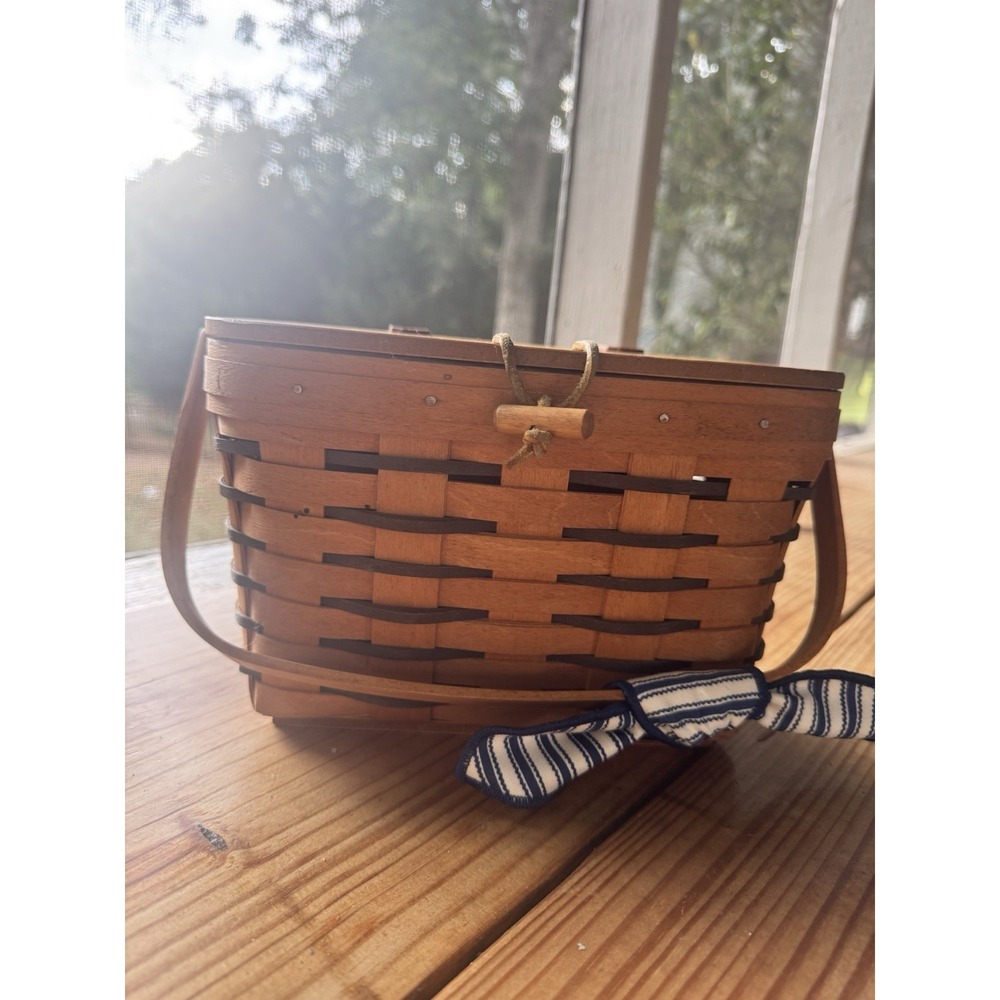 Vintage Longaberger Basket w/ Lid 1994 Forever Yours Sweetheart Hostess + Tags